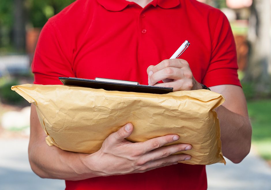 delivery man filling delivery man filling